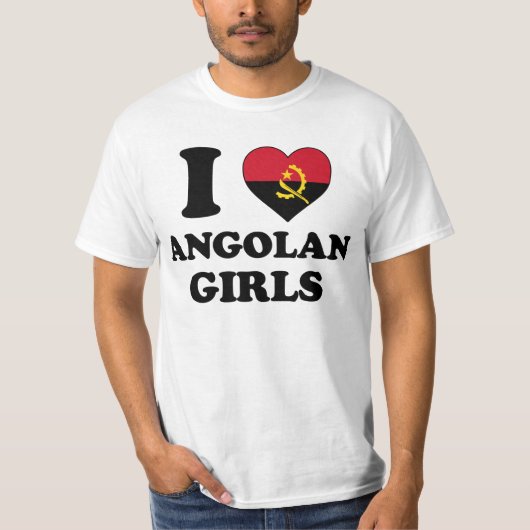 Ik hou van Angolan Girls T-shirt (Voorkant)