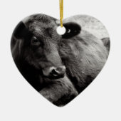 Ik hou van Angus Beef Cow Keramisch Ornament (Voorkant)