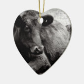 Ik hou van Angus Beef Cow Keramisch Ornament (Links)