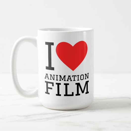 Ik hou van animatiefilm koffiemok (Links)