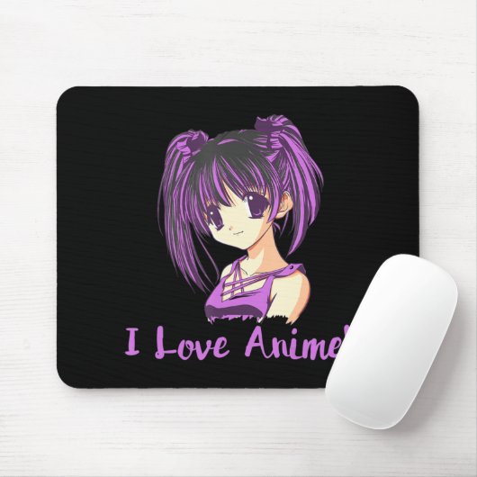 Ik hou van Anime! Anime Girl otaku Manga Muismat (Met muis)
