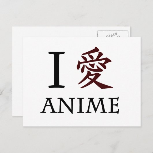 Ik hou van Anime Briefkaart (Voorkant / Achterkant)