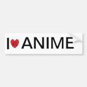 Ik hou van anime bumpersticker (Voorkant)