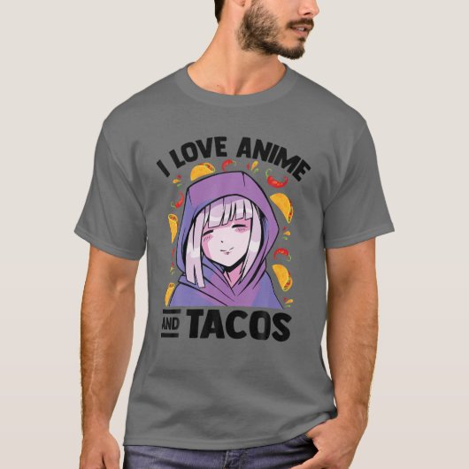Ik hou van Anime en Avocados - Kawaii Blushing Ota T-shirt (Voorkant)