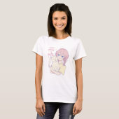 Ik hou van Anime en Katten T-shirt (Voorkant volledig)
