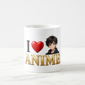 Ik hou van Anime | Grappig Anime-cadeau voor fans Koffiemok
