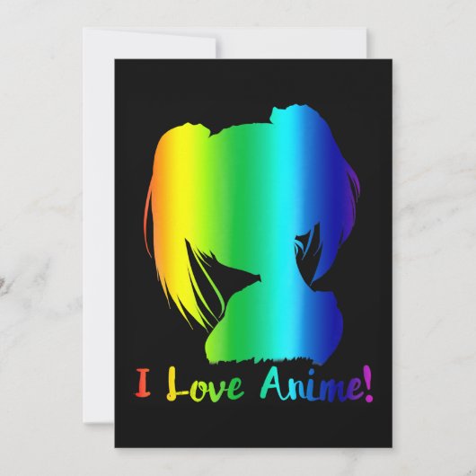 ik hou van anime grappige manga cosplay feestdagenkaart (Voorkant)
