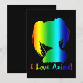 ik hou van anime grappige manga cosplay feestdagenkaart (Voorkant / Achterkant)