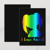 ik hou van anime grappige manga cosplay kaart (Voorkant / Achterkant)