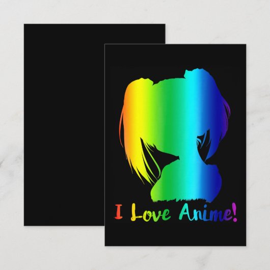 ik hou van anime grappige manga cosplay kaart (Voorkant / Achterkant)