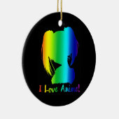 ik hou van anime grappige manga cosplay keramisch ornament (Rechts)