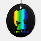 ik hou van anime grappige manga cosplay keramisch ornament (Links)