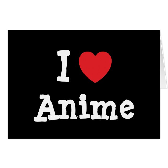 Ik hou van Anime hart op maat (Voorkant Horizontaal)