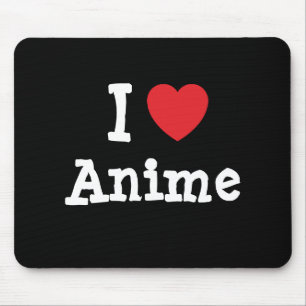 Ik hou van Anime hart op maat Muismat