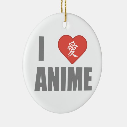 Ik hou van Anime Keramisch Ornament (Rechts)