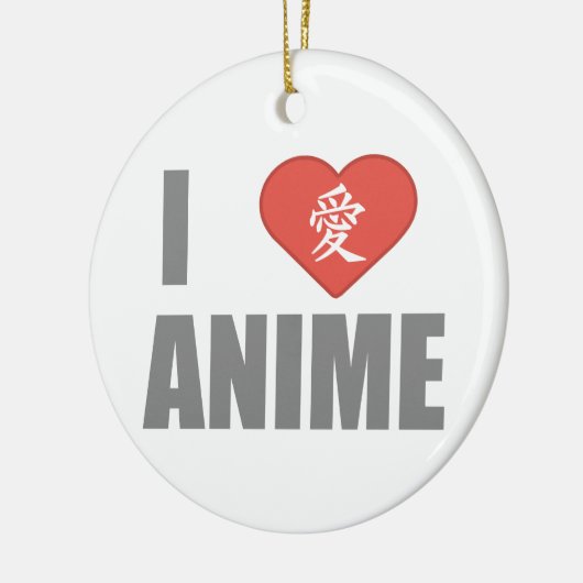 Ik hou van Anime Keramisch Ornament (Links)