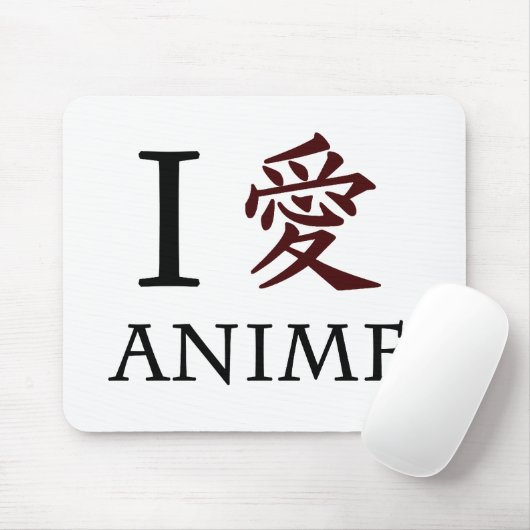 Ik hou van Anime Muismat (Met muis)