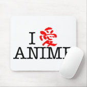 Ik hou van Anime Muismat (Met muis)