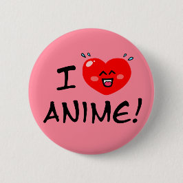 Ik hou van Anime Ronde Button 5,7 Cm