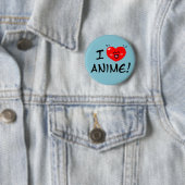 Ik hou van Anime Ronde Button 5,7 Cm (In situ)