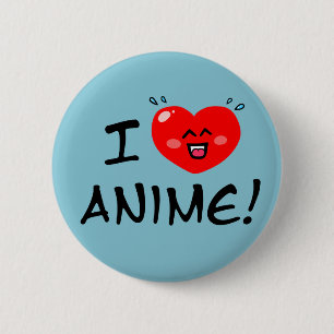 Ik hou van Anime Ronde Button 5,7 Cm