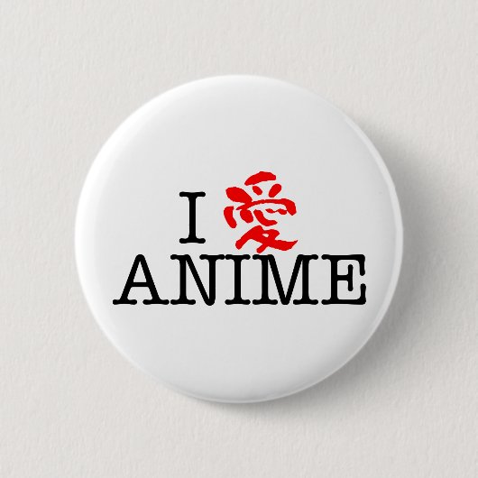 Ik hou van Anime Ronde Button 5,7 Cm (Voorkant)