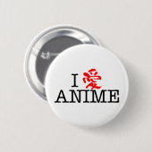 Ik hou van Anime Ronde Button 5,7 Cm (Voorkant /achterkant)