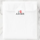 Ik hou van Anime Ronde Sticker (Tas)