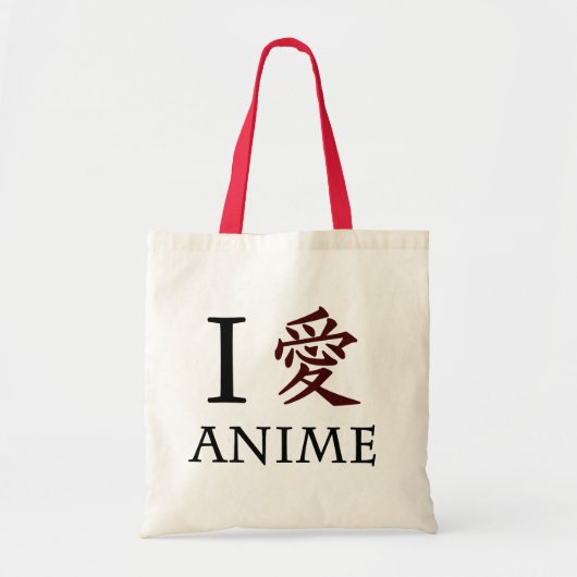 Ik hou van Anime Tote Bag (Voorkant)