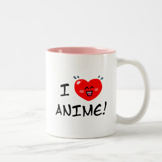 Ik hou van Anime Tweekleurige Koffiemok