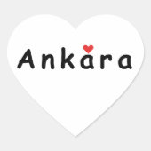 Ik hou van Ankara Hart Sticker (Voorkant)