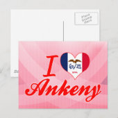 Ik hou van Ankeny, Iowa Briefkaart (Voorkant / Achterkant)
