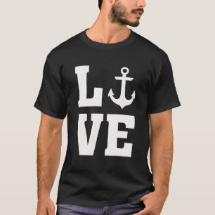 Ik hou van ankers - anker nautische boot strand oc t-shirt