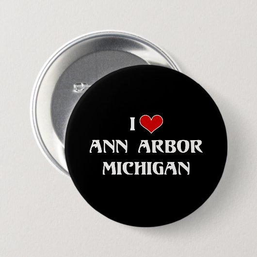 Ik hou van Ann Arbor, Michigan Ronde Button 7,6 Cm (Voorkant /achterkant)