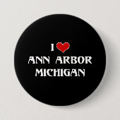 Ik hou van Ann Arbor, Michigan Ronde Button 7,6 Cm (Voorkant)