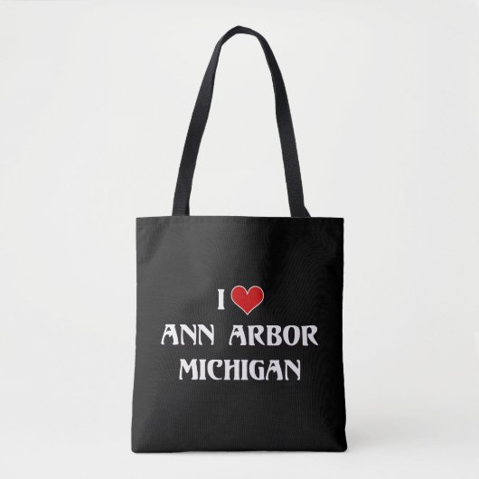 Ik hou van Ann Arbor, Michigan Tote Bag (Voorkant)