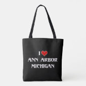 Ik hou van Ann Arbor, Michigan Tote Bag (Achterkant)