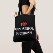 Ik hou van Ann Arbor, Michigan Tote Bag (Dichtbij)