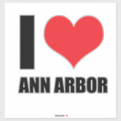 Ik hou van Ann Arbor Sticker (Vel)
