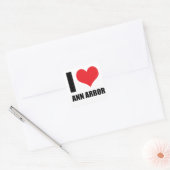 Ik hou van Ann Arbor Vierkante Sticker (Envelop)