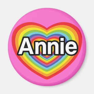 Ik hou van Annie, regenbooghart Magneet