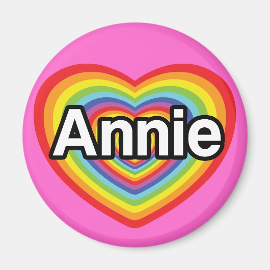 Ik hou van Annie, regenbooghart Magneet (Voorkant)