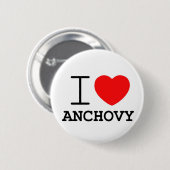 Ik hou van ansjovis ronde button 5,7 cm (Voorkant /achterkant)