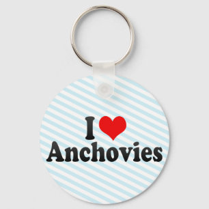 Ik hou van ansjovis sleutelhanger
