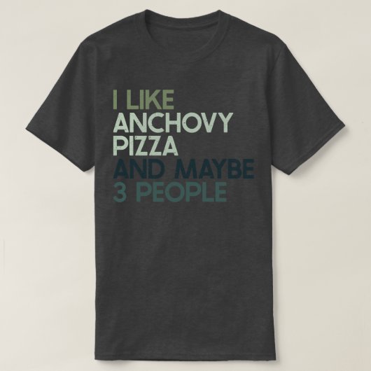Ik hou van ansjovis t-shirt (Design voorkant)