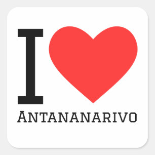Ik hou van antanarivo vierkante sticker