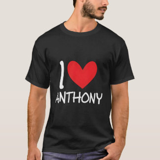Ik hou van Anthony naam gepersonaliseerde Mannen G T-shirt