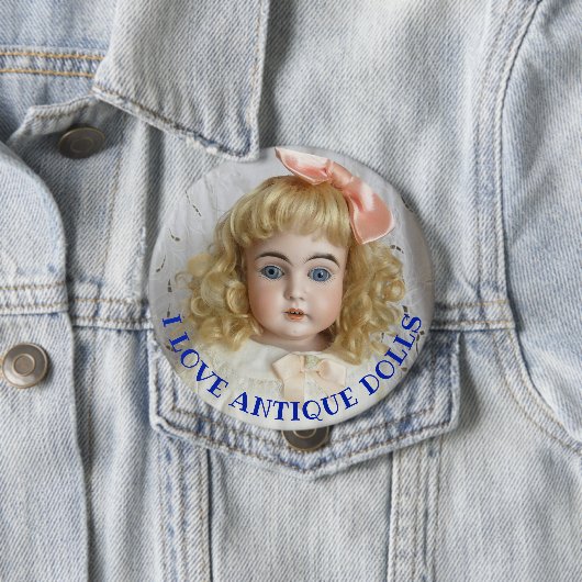 Ik hou van Antiek Dolls 4-inch Button (In situ)