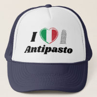Ik hou van Antipasto Italiaanse hart vlag trucker