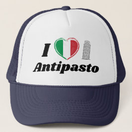 Ik hou van Antipasto Italiaanse hart vlag trucker  Trucker Pet